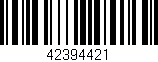 Código de barras (EAN, GTIN, SKU, ISBN): '42394421'