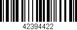 Código de barras (EAN, GTIN, SKU, ISBN): '42394422'