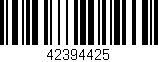 Código de barras (EAN, GTIN, SKU, ISBN): '42394425'