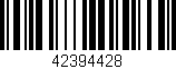 Código de barras (EAN, GTIN, SKU, ISBN): '42394428'