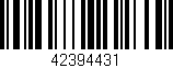 Código de barras (EAN, GTIN, SKU, ISBN): '42394431'