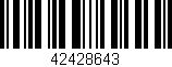 Código de barras (EAN, GTIN, SKU, ISBN): '42428643'