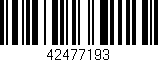 Código de barras (EAN, GTIN, SKU, ISBN): '42477193'