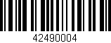 Código de barras (EAN, GTIN, SKU, ISBN): '42490004'