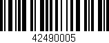Código de barras (EAN, GTIN, SKU, ISBN): '42490005'
