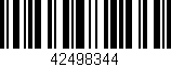 Código de barras (EAN, GTIN, SKU, ISBN): '42498344'