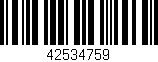 Código de barras (EAN, GTIN, SKU, ISBN): '42534759'