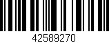 Código de barras (EAN, GTIN, SKU, ISBN): '42589270'