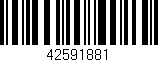 Código de barras (EAN, GTIN, SKU, ISBN): '42591881'