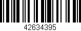 Código de barras (EAN, GTIN, SKU, ISBN): '42634395'