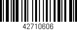 Código de barras (EAN, GTIN, SKU, ISBN): '42710606'