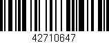 Código de barras (EAN, GTIN, SKU, ISBN): '42710647'