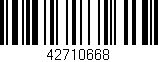 Código de barras (EAN, GTIN, SKU, ISBN): '42710668'