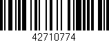 Código de barras (EAN, GTIN, SKU, ISBN): '42710774'