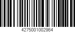Código de barras (EAN, GTIN, SKU, ISBN): '4275001002964'