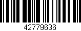 Código de barras (EAN, GTIN, SKU, ISBN): '42779636'