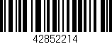 Código de barras (EAN, GTIN, SKU, ISBN): '42852214'