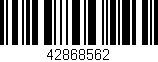 Código de barras (EAN, GTIN, SKU, ISBN): '42868562'