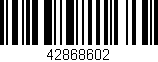 Código de barras (EAN, GTIN, SKU, ISBN): '42868602'