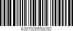 Código de barras (EAN, GTIN, SKU, ISBN): '4287020558292'