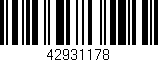 Código de barras (EAN, GTIN, SKU, ISBN): '42931178'