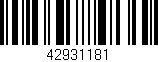 Código de barras (EAN, GTIN, SKU, ISBN): '42931181'