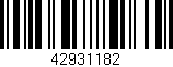 Código de barras (EAN, GTIN, SKU, ISBN): '42931182'