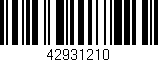 Código de barras (EAN, GTIN, SKU, ISBN): '42931210'