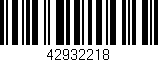 Código de barras (EAN, GTIN, SKU, ISBN): '42932218'