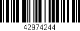 Código de barras (EAN, GTIN, SKU, ISBN): '42974244'
