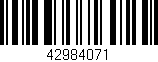 Código de barras (EAN, GTIN, SKU, ISBN): '42984071'
