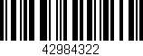 Código de barras (EAN, GTIN, SKU, ISBN): '42984322'