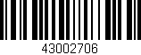 Código de barras (EAN, GTIN, SKU, ISBN): '43002706'