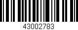 Código de barras (EAN, GTIN, SKU, ISBN): '43002783'