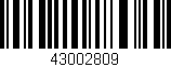 Código de barras (EAN, GTIN, SKU, ISBN): '43002809'