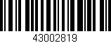 Código de barras (EAN, GTIN, SKU, ISBN): '43002819'