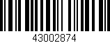 Código de barras (EAN, GTIN, SKU, ISBN): '43002874'
