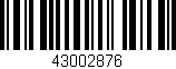 Código de barras (EAN, GTIN, SKU, ISBN): '43002876'
