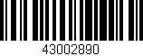 Código de barras (EAN, GTIN, SKU, ISBN): '43002890'