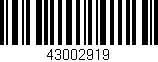 Código de barras (EAN, GTIN, SKU, ISBN): '43002919'