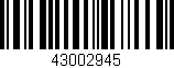 Código de barras (EAN, GTIN, SKU, ISBN): '43002945'