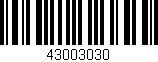 Código de barras (EAN, GTIN, SKU, ISBN): '43003030'