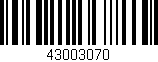 Código de barras (EAN, GTIN, SKU, ISBN): '43003070'