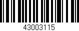 Código de barras (EAN, GTIN, SKU, ISBN): '43003115'