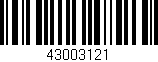 Código de barras (EAN, GTIN, SKU, ISBN): '43003121'