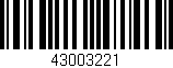 Código de barras (EAN, GTIN, SKU, ISBN): '43003221'