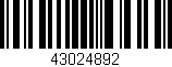 Código de barras (EAN, GTIN, SKU, ISBN): '43024892'