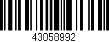 Código de barras (EAN, GTIN, SKU, ISBN): '43058992'