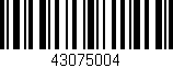 Código de barras (EAN, GTIN, SKU, ISBN): '43075004'