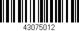 Código de barras (EAN, GTIN, SKU, ISBN): '43075012'